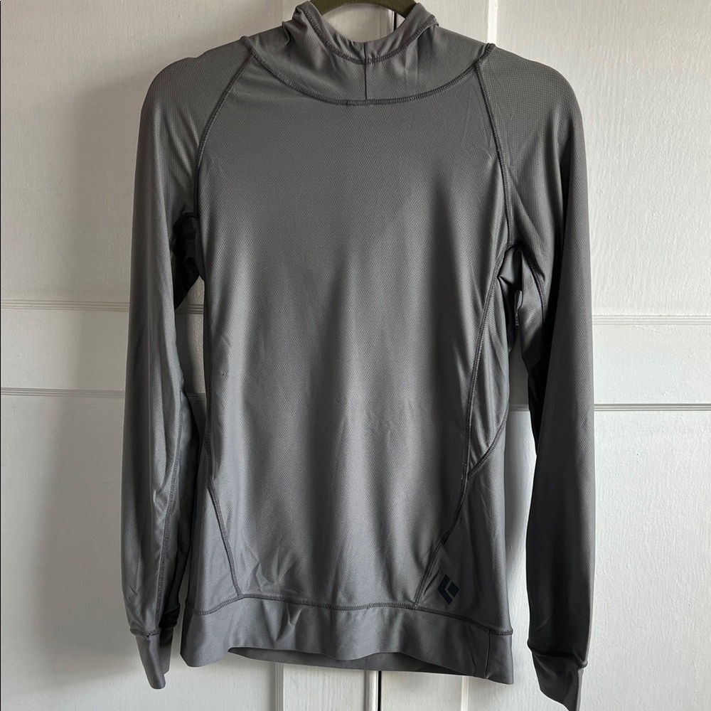 Black Diamond Women's Gray Long-Sleeve Hooded Performance Top